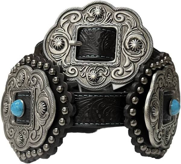 Roper Women's Brown Roper Belt with Conchos 8864790