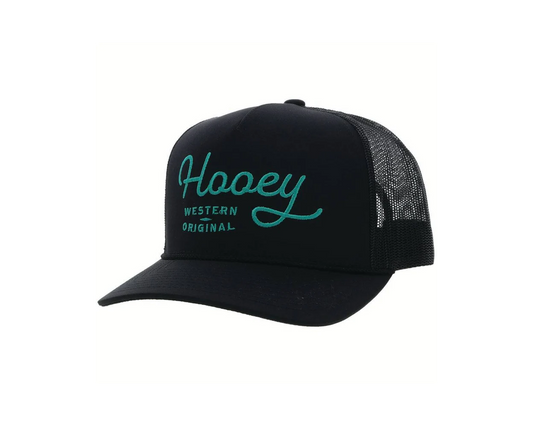 Hooey Youth "OG" Black and Teal Cap 2260T-BK