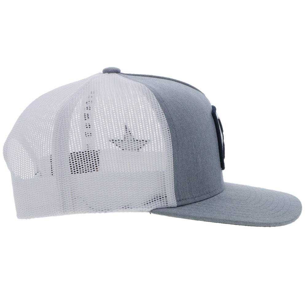 "DALLAS COWBOYS" GREY/WHITE HAT W/ BLUE & WHITE HOOEY PATCH 7265T