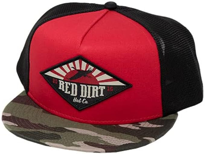 RED DIRT HAT CO MAVERICK RED/BLACK CAMO RDHC-282