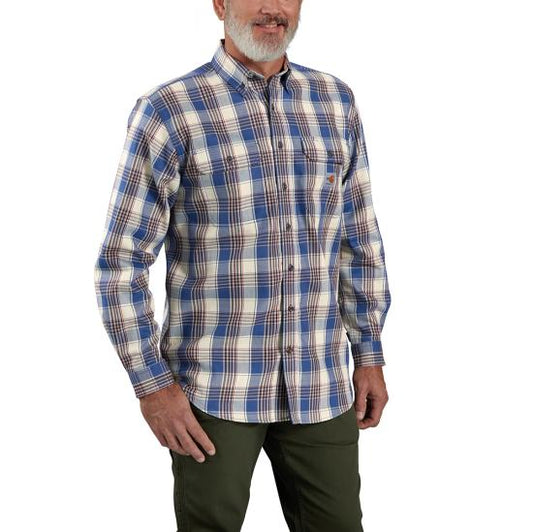 Carhartt Flame-Resistant Force® Rugged Flex® Original Fit Twill Long-Sleeve Plaid Shirt