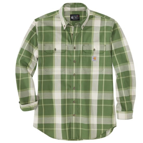 Carhartt Flame-Resistant Force® Rugged Flex® Original Fit Twill Long-Sleeve Plaid Shirt 104507-GG7