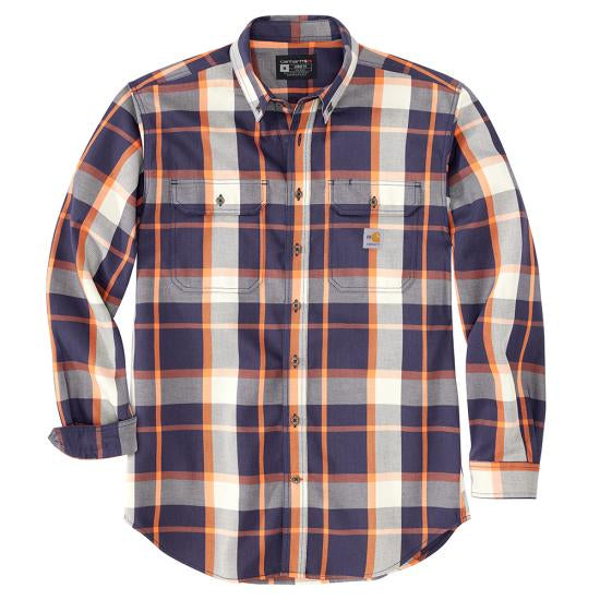 Carhartt Flame-Resistant Force® Rugged Flex® Original Fit Twill Long-Sleeve Plaid Shirt 104507-HG1