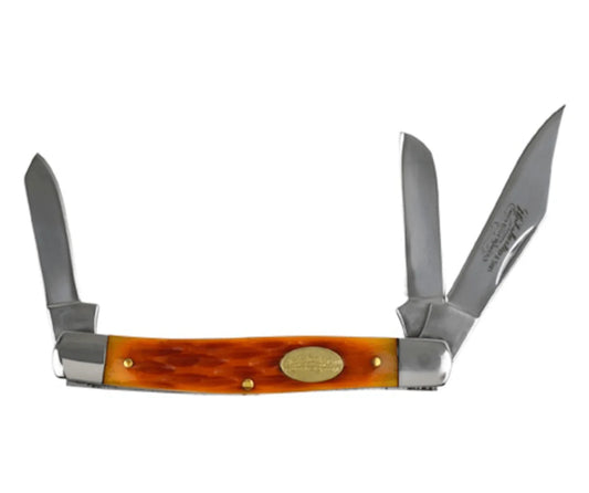 H.J. JUSTIN & SONS | JUSTIN Stockman Jigged Bone Handle 3 Blade Pocket Knife 2427430561