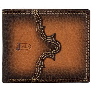 JUSTIN BACK POCKET BIFOLD WALLET BURNISHED 2172768W1