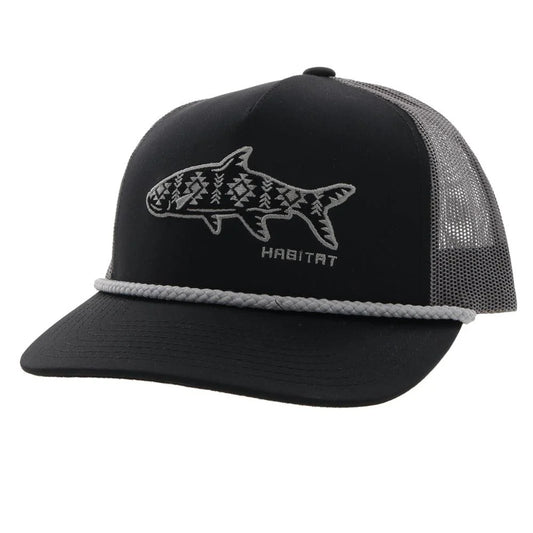 HOOEY "HABITAT" BLACK/CHARCOAL HAT 6014T-BKCH