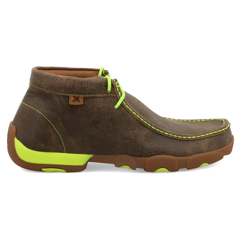 Twisted X CHUKKA DRIVING MOC NEON YELLOW MDM0026