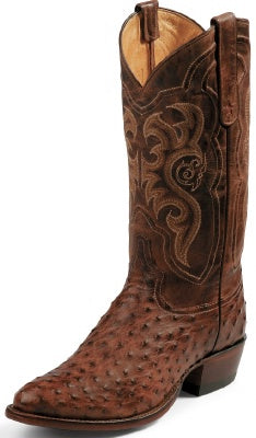 TONY LAMA MEN'S Exotic Collection Western Boot with Chocolate Vintage Full Quill Ostrich 8965