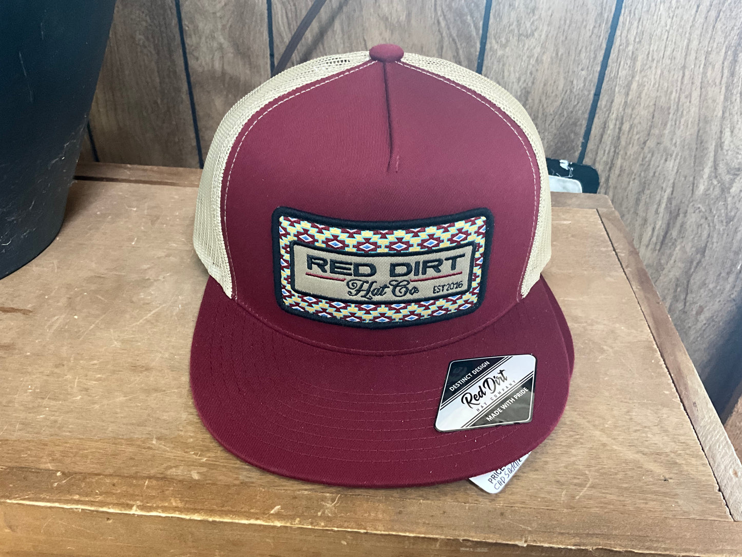 RED DIRT HAT COMPANY SADDLE UP BURGUNDY KHAKI RDHC-338