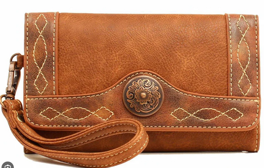 Nocona Belt Co Ladies Ivy Tan Clutch N7511908