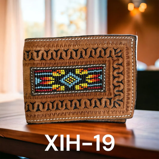 Twisted X Bifold Wallet Beaded XIH-19