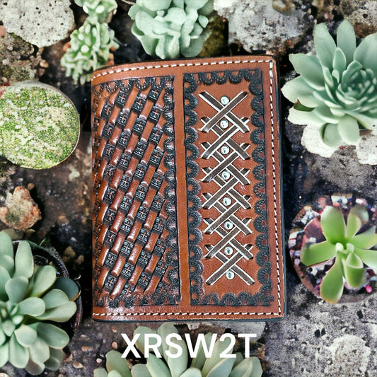 Twisted X Trifold Wallet Basket Stamp XRSW2T