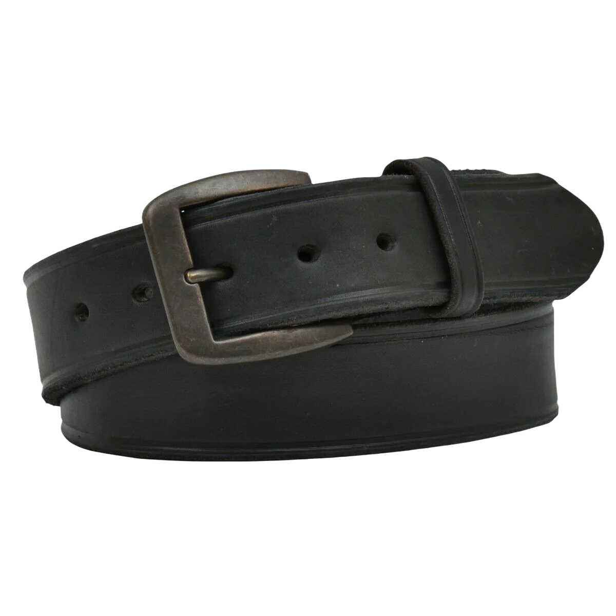 3D Belt Company Men's Latigo Creased Black Leather Belt D1140