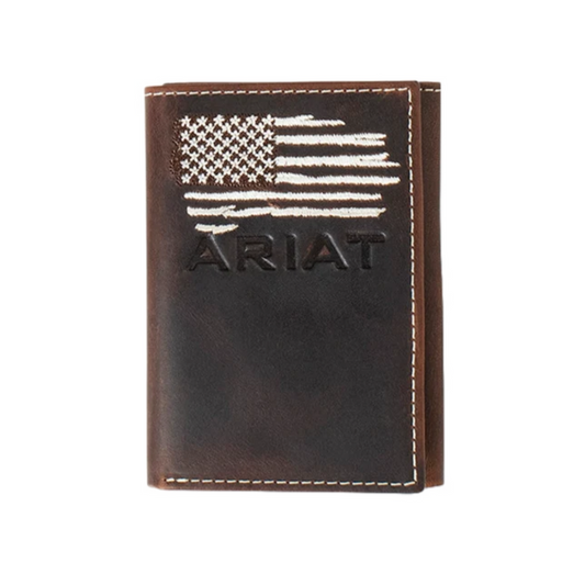 Ariat Distressed American Tri-Fold Wallet A3553934