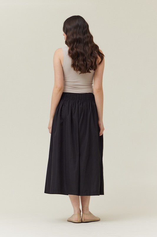 SMOCKED WAIST MIDI SKIRT 50622