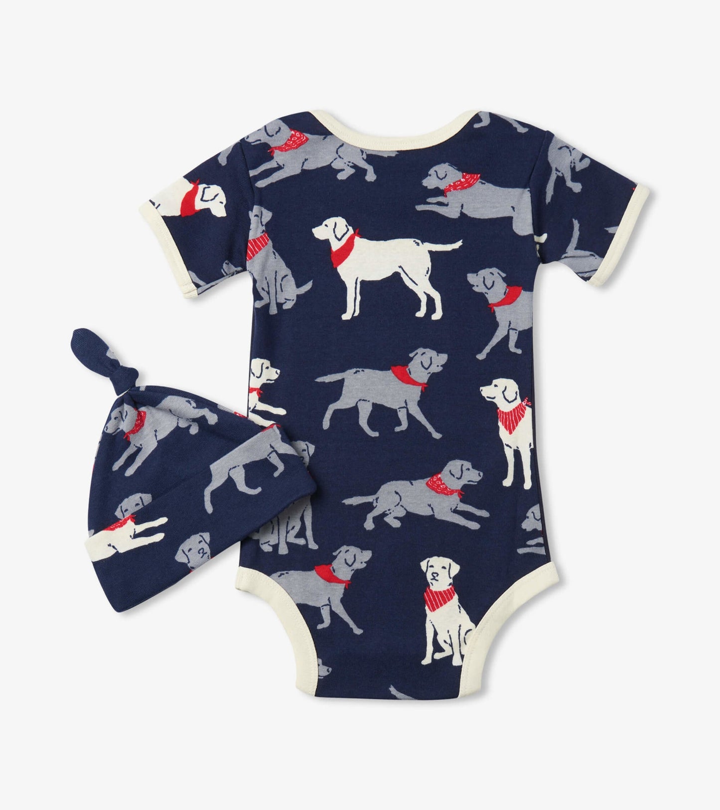 Little Blue House Boy’s Dog Onesie with Cap DR4LABS002