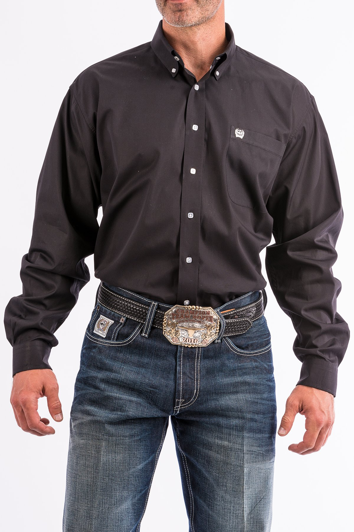 Cinch Long Sleeve Shirt Clssic MTW10320083BLK