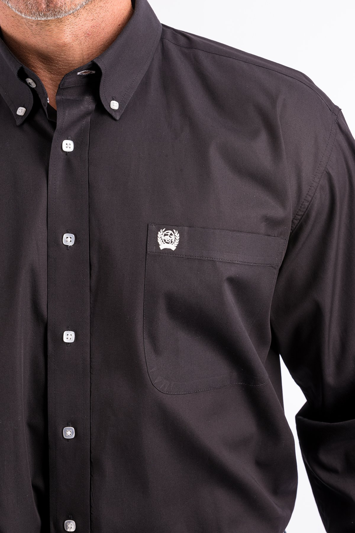 Cinch Long Sleeve Shirt Clssic MTW10320083BLK