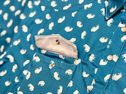 Red Dirt Hat Co. Blue Buffalo Polo RDPSSBUBUFF