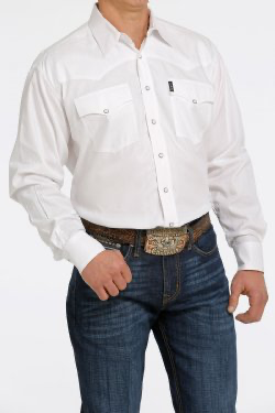 Cinch Long Sleeve Shirt MTW1681002WHT