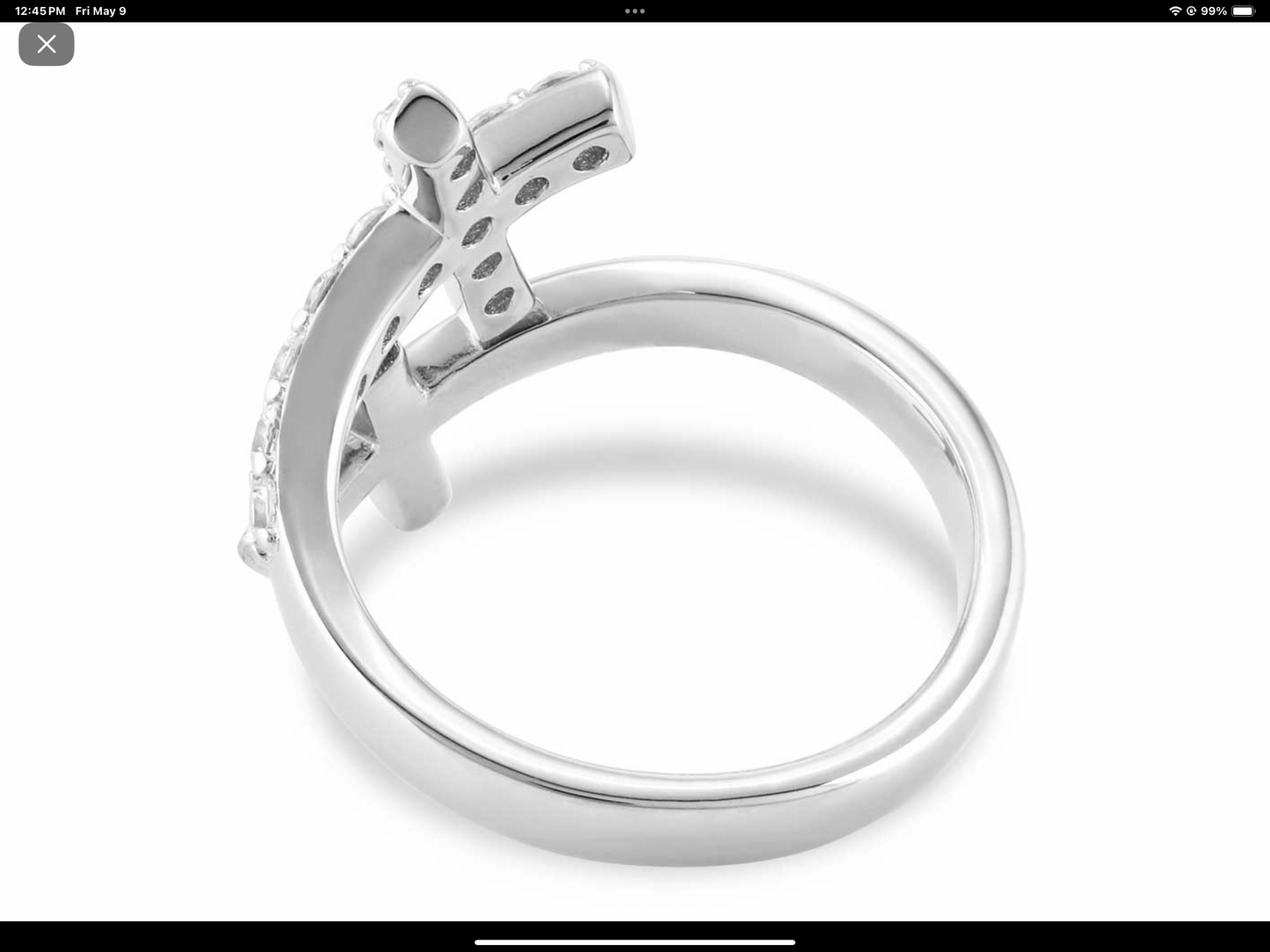 Montana Silversmith Fearless Faith Crystal Cross Ring FFRG5538