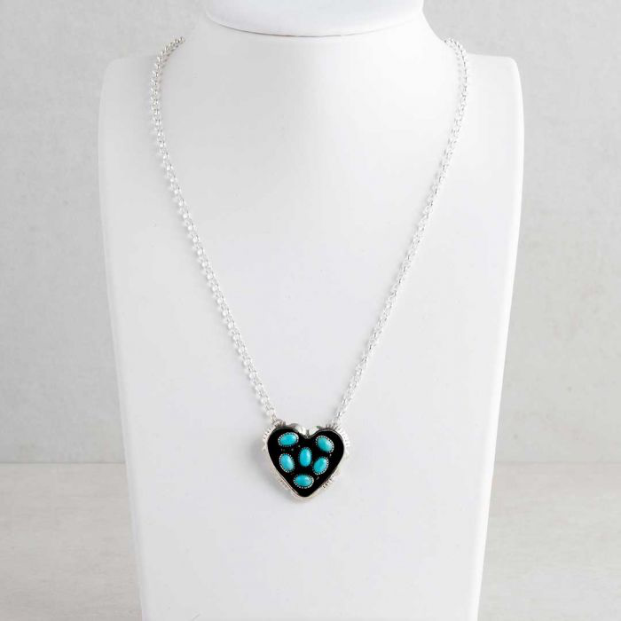 Necklace Turquoise Heart FJN2269