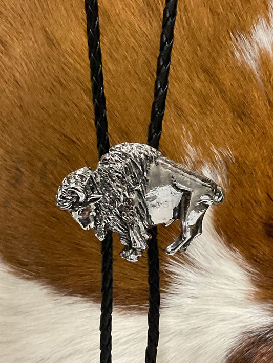 Bolo Tie Silver Buffalo 2421
