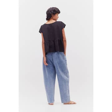 Overfit tied Blouse 41913