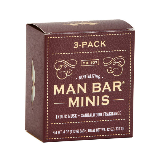 Man Bar Soap Mini Bar 3-Pack Exotic Musk + Sandalwood MME1569