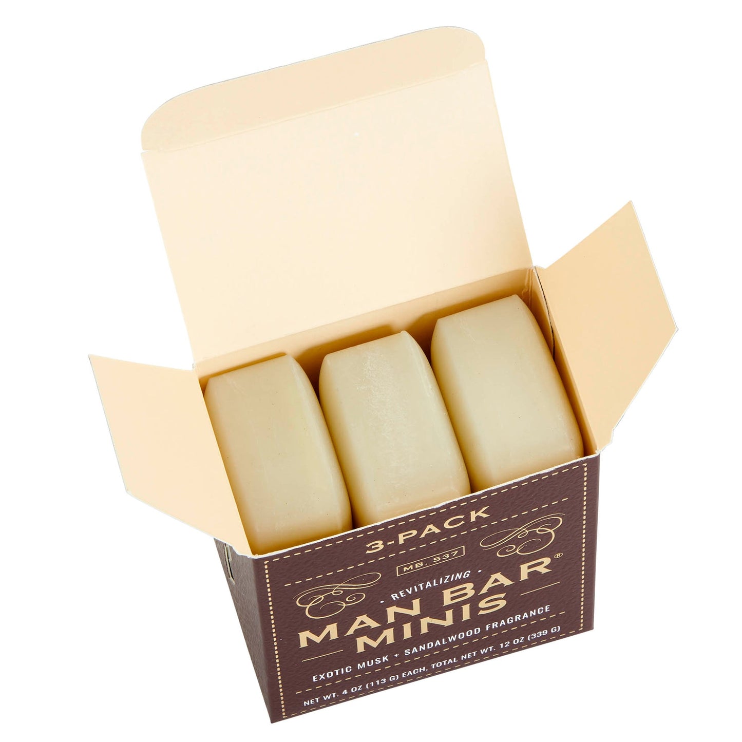 Man Bar Soap Mini Bar 3-Pack Exotic Musk + Sandalwood MME1569