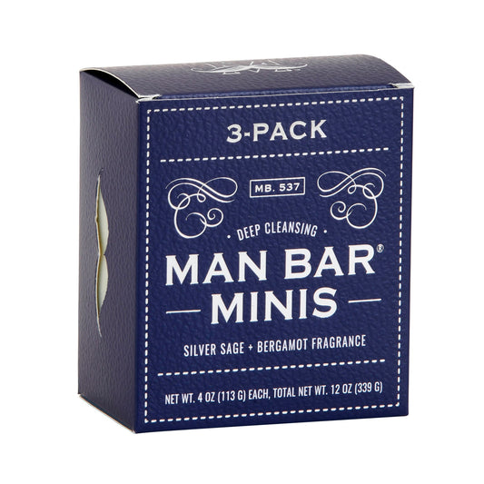 Man Bar Soap Mini Bar 3-Pack Silver Sage + Bergamot MMS1571