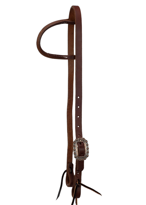 Headstall Slip Ear Silver Dotted Buckles HSSE25