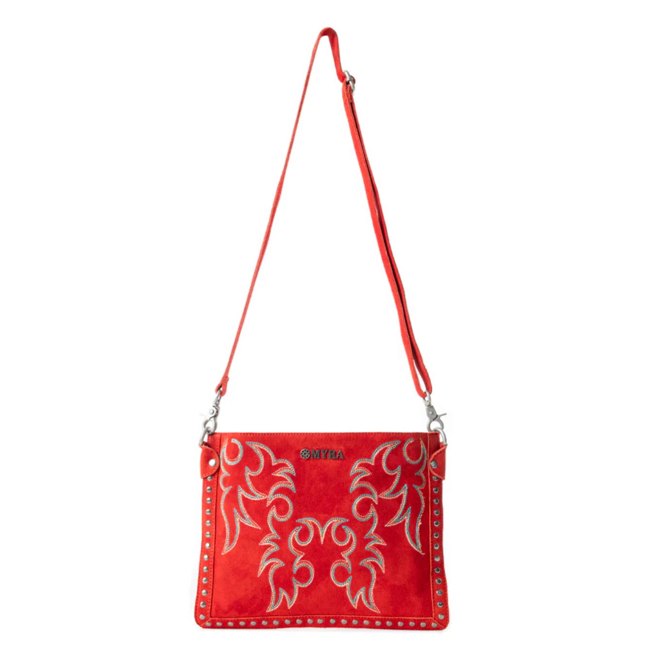Myra Texas Rose Embroidered Leather Bag S-12878