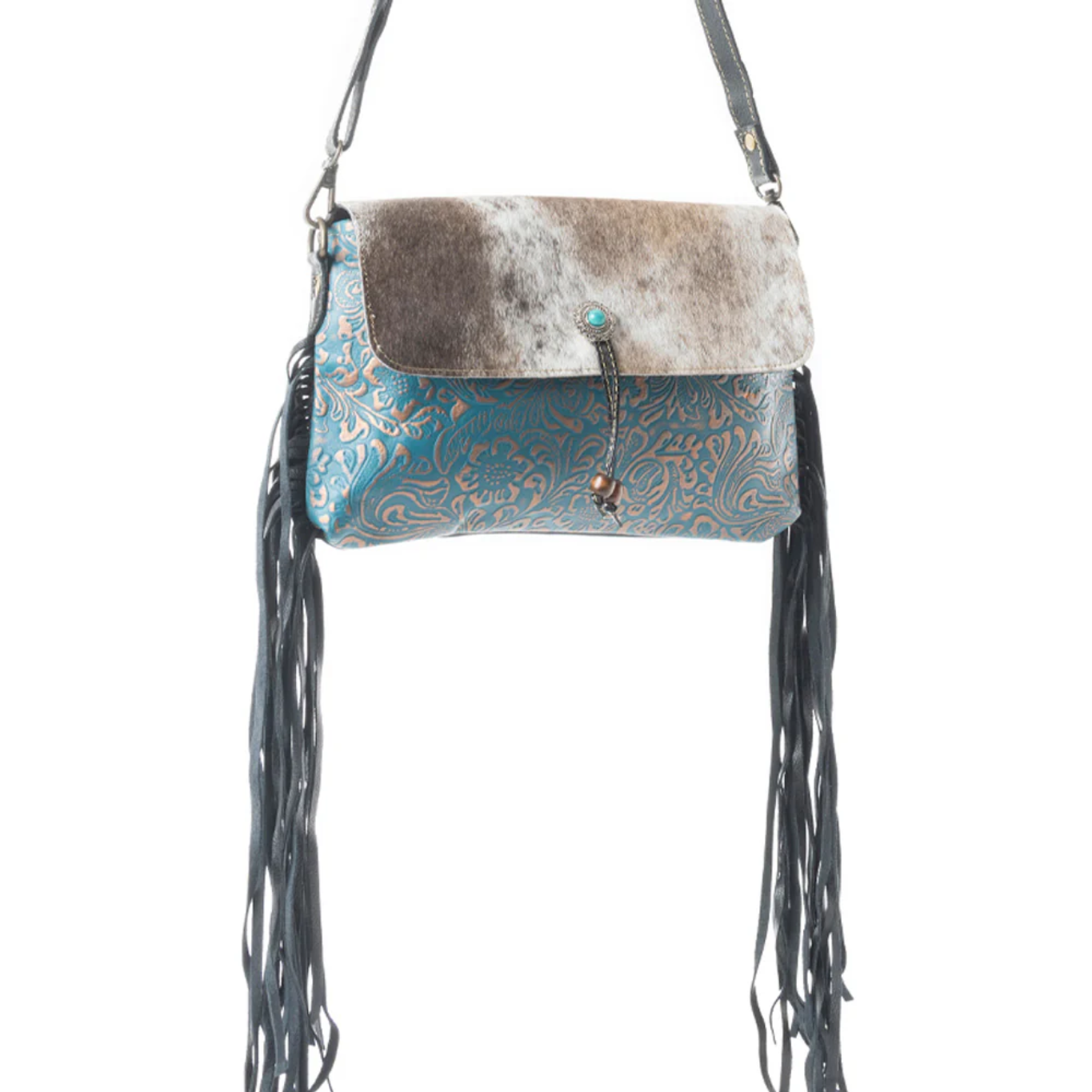 Myra Rococo Leather and Hairon Bag S-3958