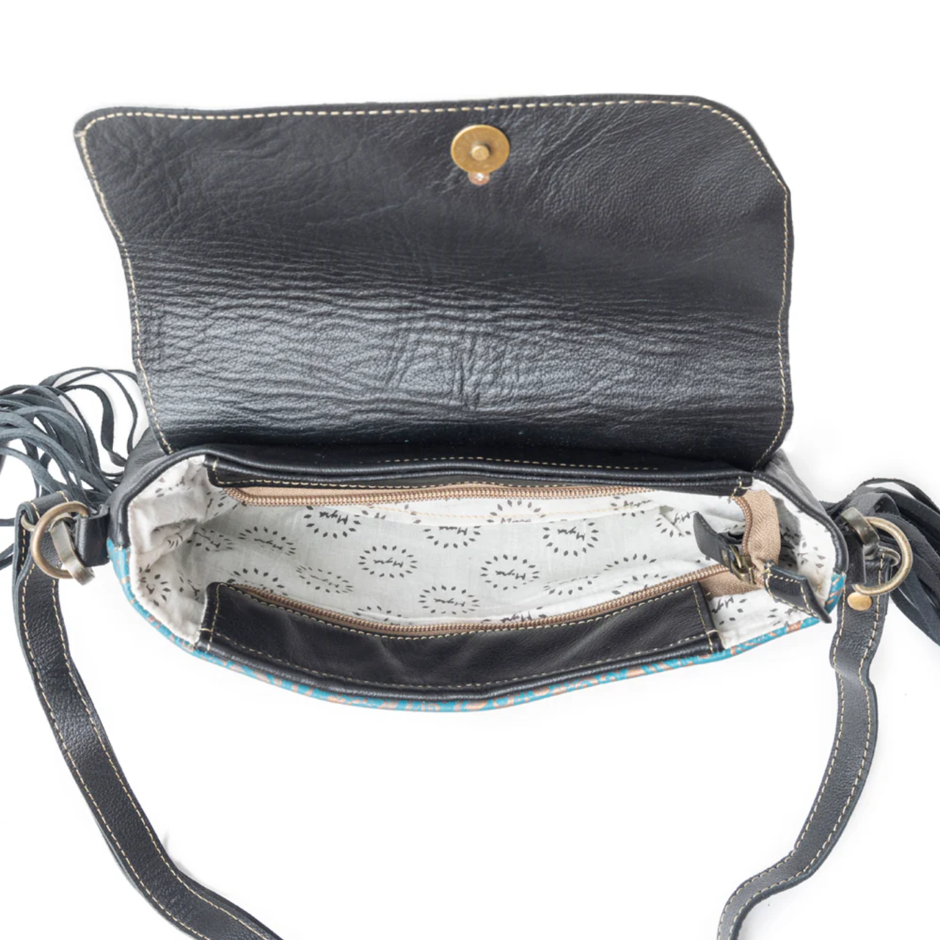 Myra Rococo Leather and Hairon Bag S-3958
