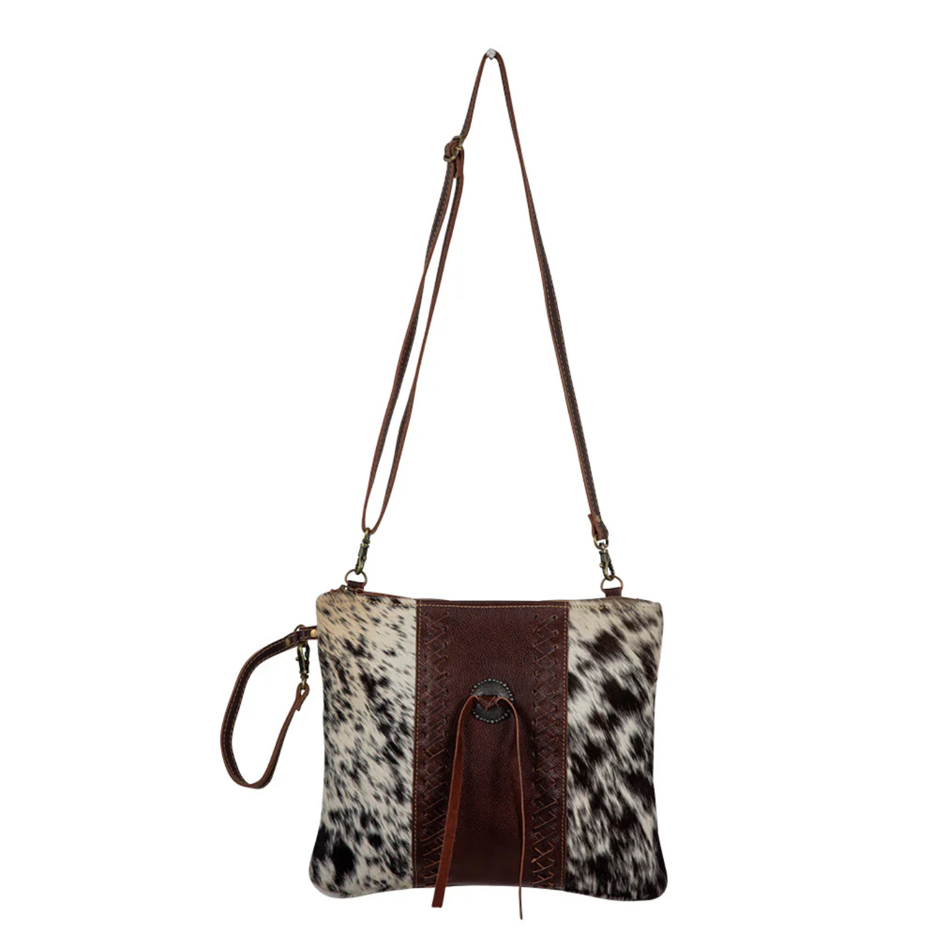 Myra Rosalinda Cross Stitched Leather & Hairon Bag S-7370