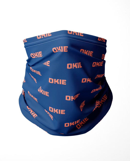 Okie Brand Black Neck Gaiter Navy Okie Repeat TOBO159K