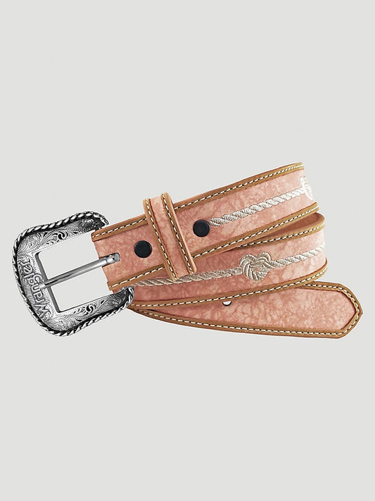 Wrangler Girl’s Rope Heart Stitch Belt 7184