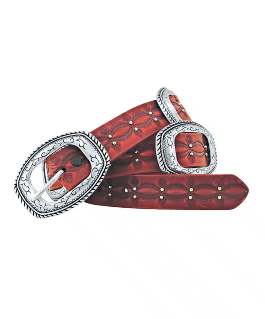Wrangler Ladies Red Concho Belt 71791