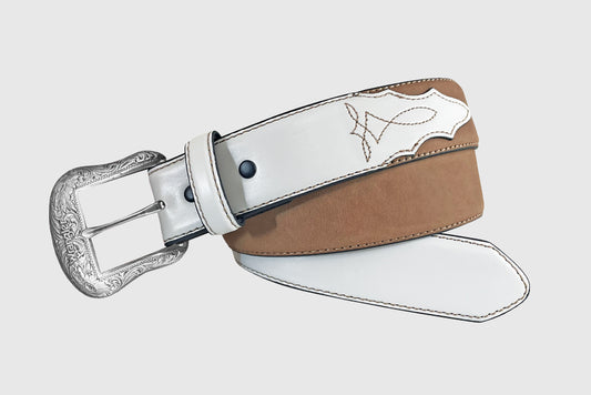 Wrangler Ladies White/Tan Belt 71788