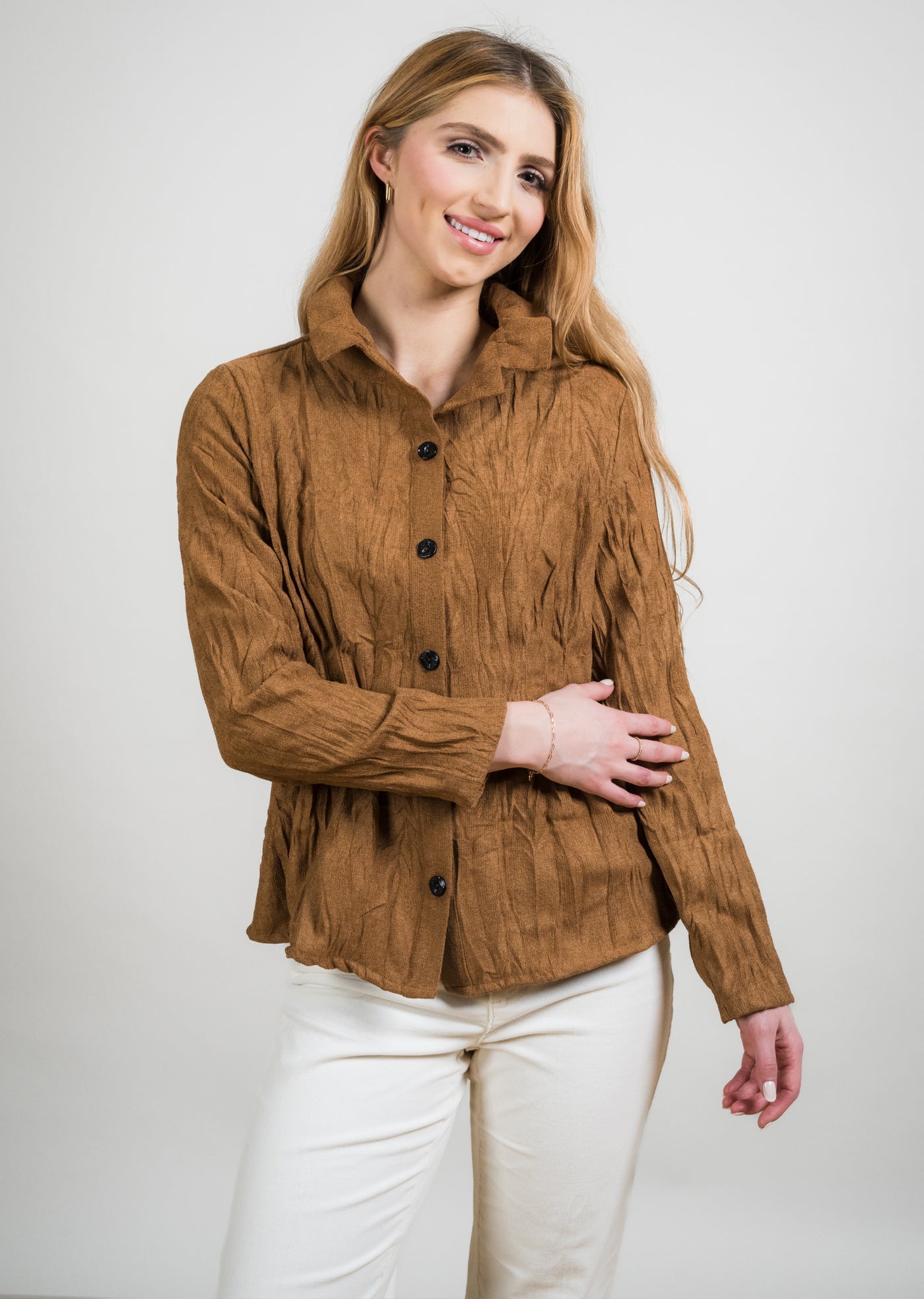 Textured Shirt Jacket TT1195