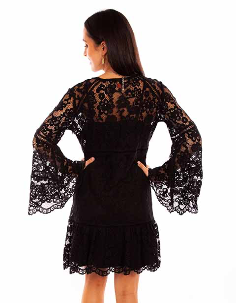 Scully Ladies Long Sleeve Lace Dress HC557