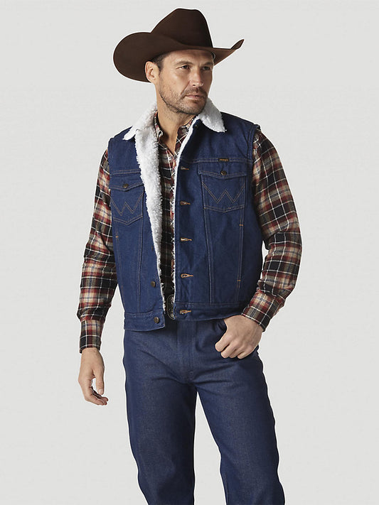 Wrangler Sherpa Lined Denim Vest 1074131PW