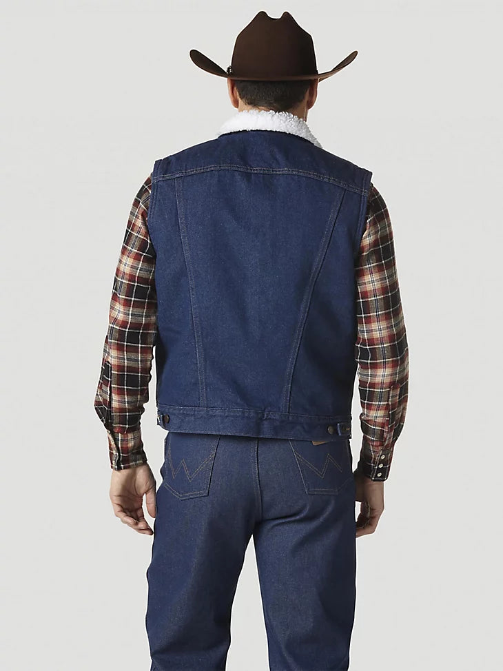 Wrangler Sherpa Lined Denim Vest 1074131PW