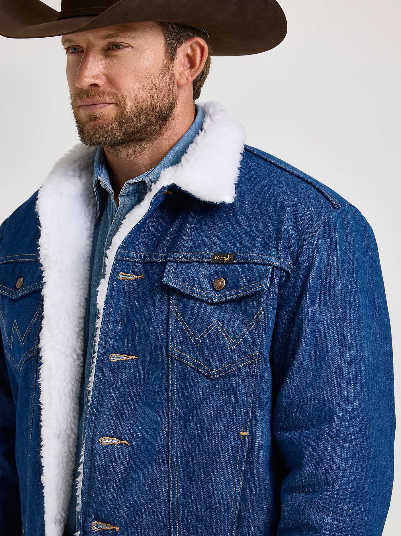 Wrangler Sherpa Lined Denim Jacket 1074255PW