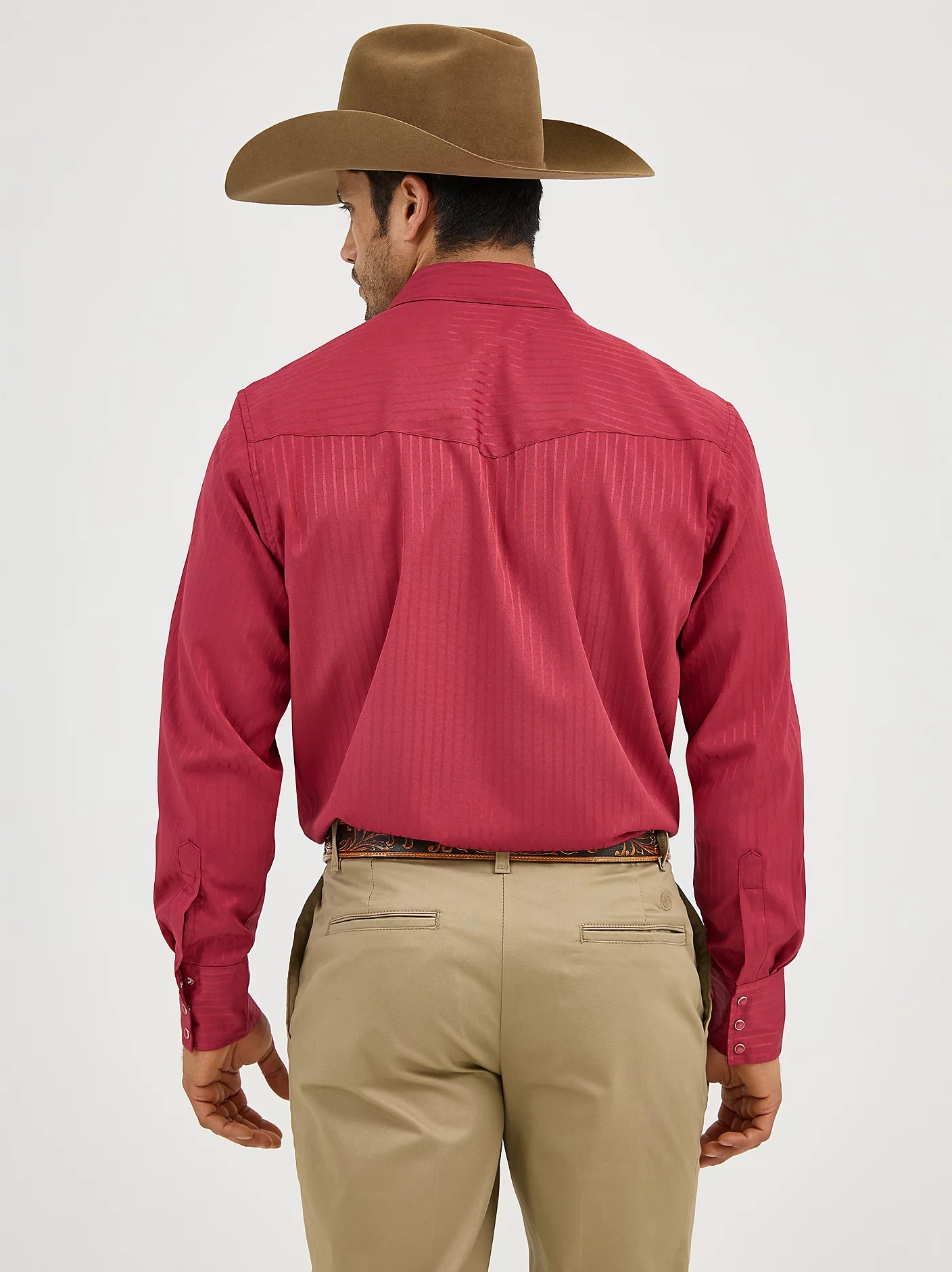 Wrangler Men’s Long Sleeve Dobby Strip Shirt 1075740WN