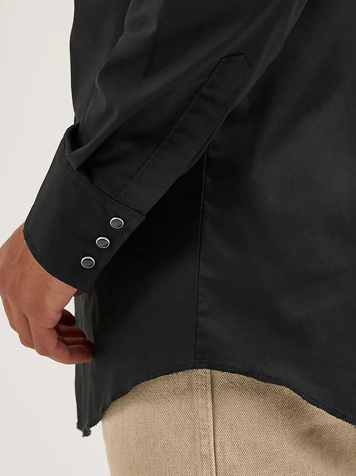 Wrangler COWBOY CUT® LONG SLEEVE WESTERN SOLID BLACK 1071105BK