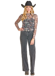 Rock & Roll Sheer Black Blouse BW22T07826