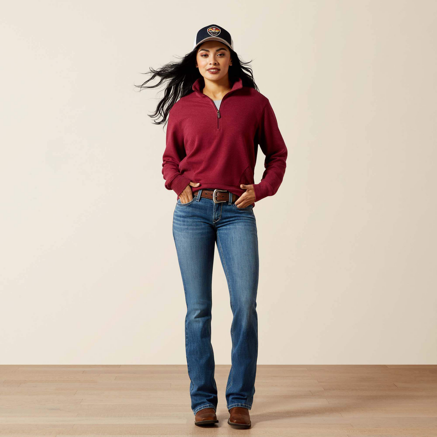 Ariat Ladies 1/4 Zip Sweater 10065869