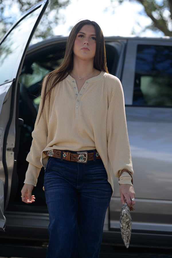 Hooey Ladies Thermal Henley HT1892TN